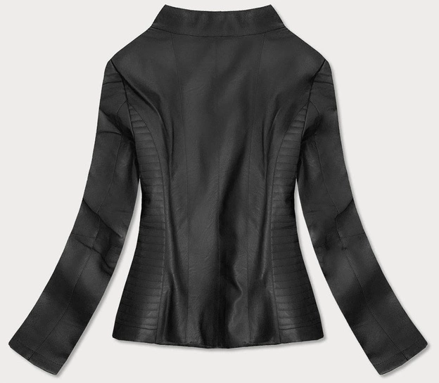 RAMONESKA Z EKOSKÓRY ZE STÓJKĄ CZARNA (TD1026)