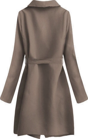 MINIMALISTYCZNY PŁASZCZYK KAKAOWY 2 (552ART)