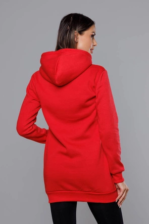 Damska bluza kangurka ciemna czerwona (YS10003-18)