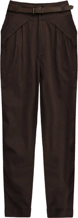 SPODNIE SZTRUKSOWE CIEMNOBRĄZOWE (2218)