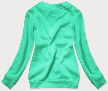 BLUZA DRESOWA DAMSKA ZE ŚCIĄGACZAMI MIĘTOWA (W01-39)