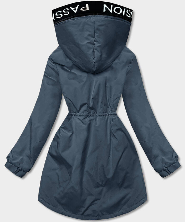Damska parka oversize niebieska (B8080-72)