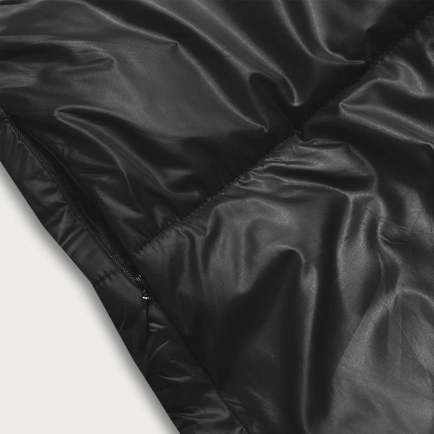 DŁUGA DWUSTRONNA KURTKA ZIMOWA CZARNY/CAPPUCCINO (L22-9852-1/62)