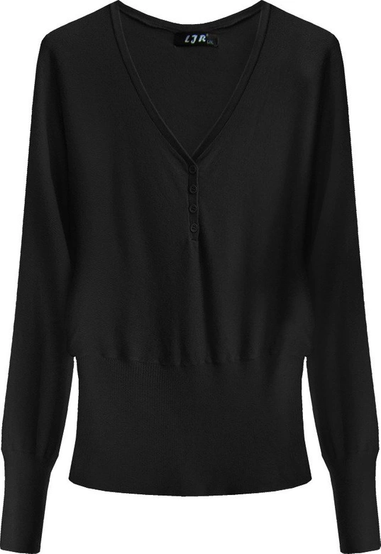 SWETER NIETOPERZOWY CZARNY (1549)