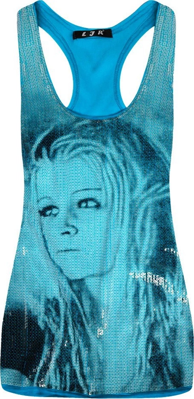 BAWEŁNIANA BOKSERKA W CEKINY MORSKA (1341)