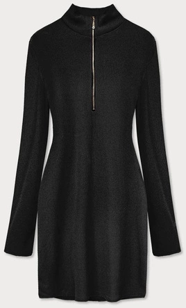 TUNIKA Z SUWAKIEM CZARNA (674ART)