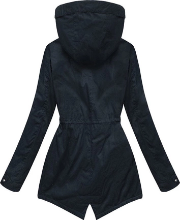 KRÓTKA PARKA Z KAPTUREM GRANATOWA (R2689)