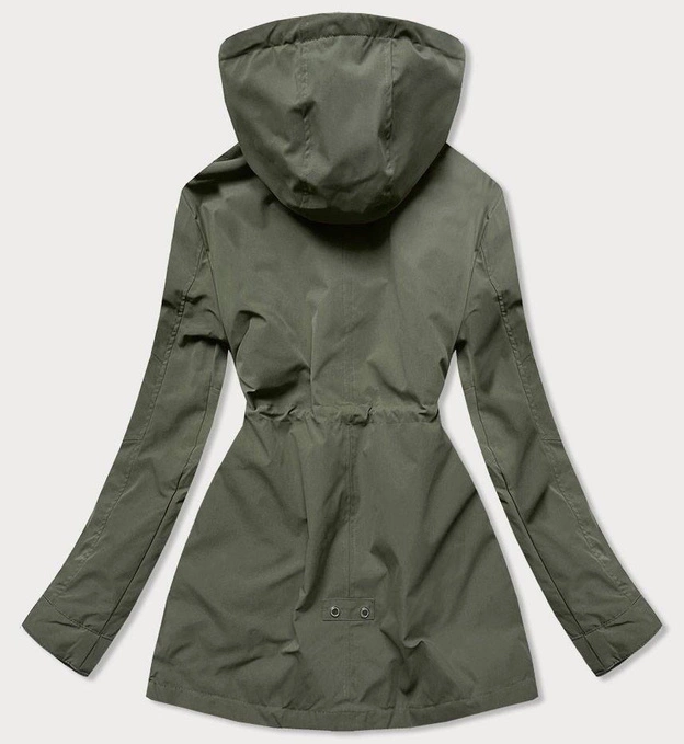 Kurtka damska typu parka 2w1 khaki-beż (bh2015)