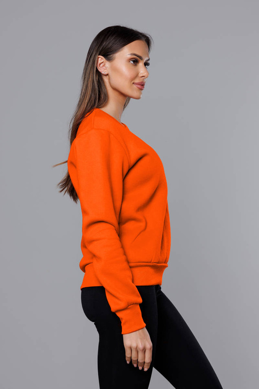 Bluza dresowa damska ze ściągaczami pomarańczowa (W01-32)