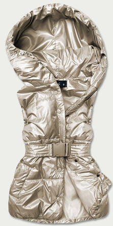 Bezrękawnik damski oversize beżowy (ka-016)