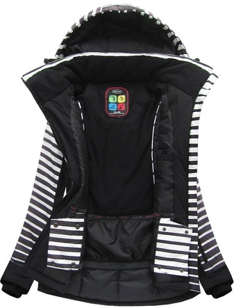 DAMSKA KURTKA ZIMOWA SNOWBOARDOWA Z MEMBRANĄ CZARNA (W191)
