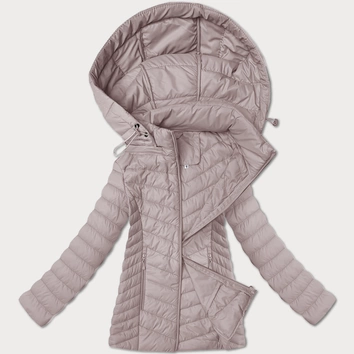 Lekka kurtka damska z odpinanym kapturem J Style brudny róż (16M9230-51)