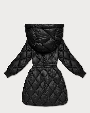 Obszerna zimowa kurtka damska oversize Minority czarna (M2-6518-1)