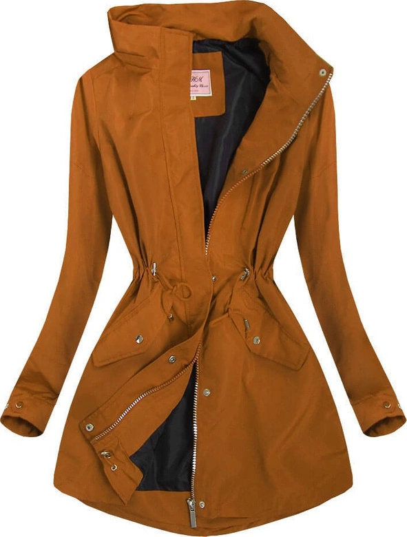 KURTKA TYPU PARKA KARMELOWA (XW02XBIG)