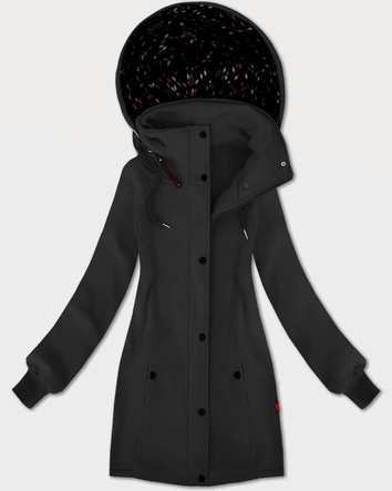 Bluza damska z kapturem i stójką LHD grafitowa (AMG-171)