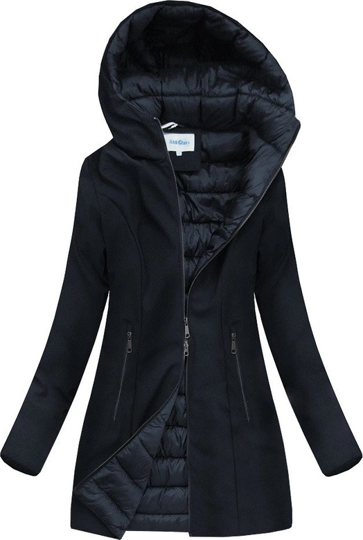 KURTKA Z KAPTUREM GRANATOWA (J18-006)