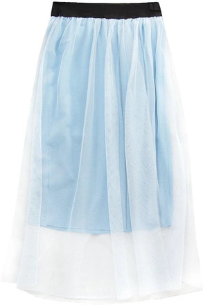 ZWIEWNA SPÓDNICA O DŁUGOŚCI MIDI BŁĘKITNA (96ART)