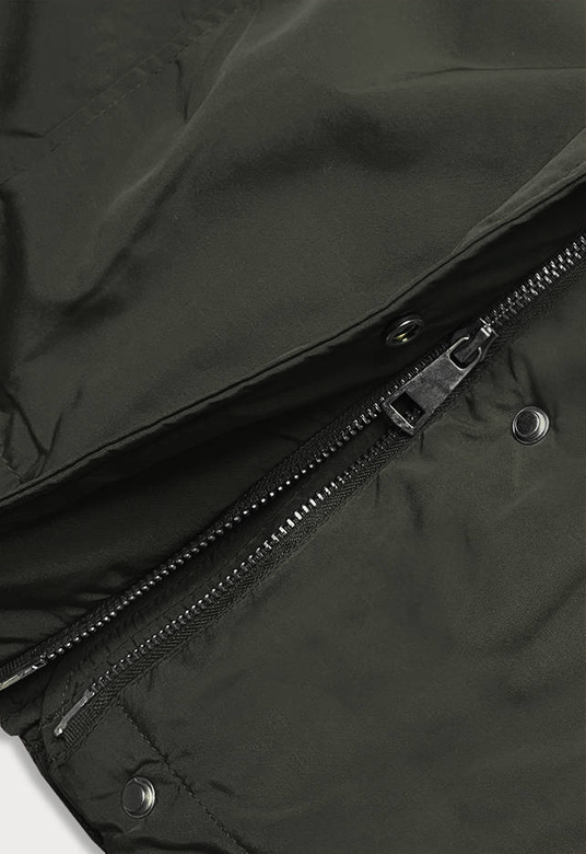 Zimowa kurtka damska khaki (m21309)
