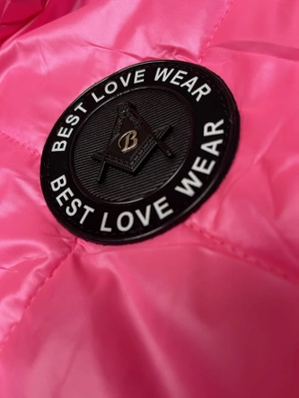 Kamizelka damska z ozdobnym pikowaniem różowa (B8230-83)