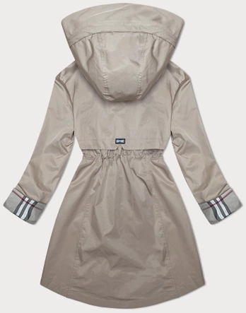 Parka z ozdobną podszewką BH Forever ciemny beż(2) (BH-2401)