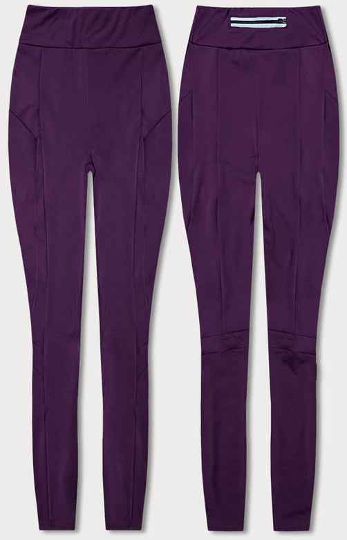 Legginsy treningowe damskie ciemny fiolet (54350)
