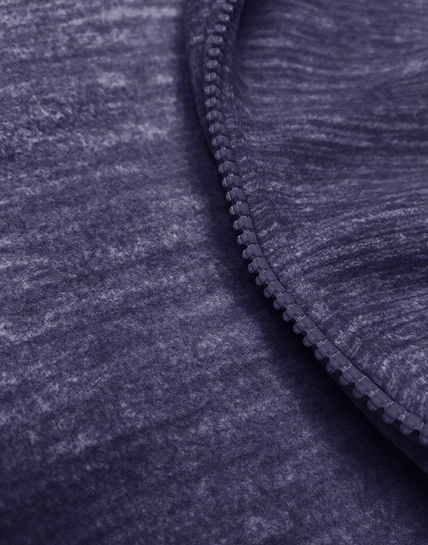 Damska polarowa bluza z kapturem ciemny niebieski melanż (2312)