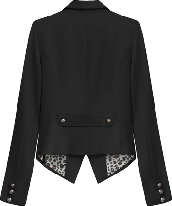 MARYNARKA Z GUZIKAMI CZARNA (8193/1)