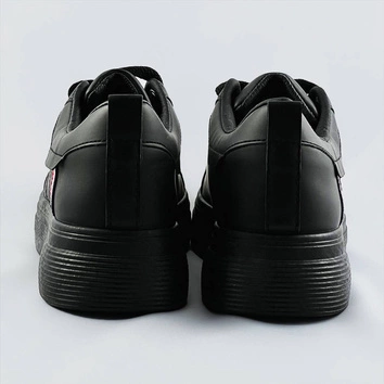 DAMSKIE SNEAKERSY SZNUROWANE CZARNE (C1029)