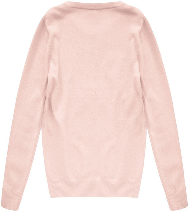 SWETER Z FLAMINGIEM ŁOSOSIOWY (P134)