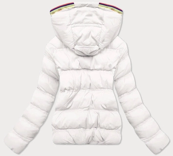 Zimowa damska kurtka puchowa ecru (1588-d)