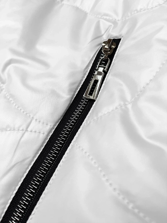 Lekko ocieplana pikowana kurtka damska S'West biała perła (B8242-26)