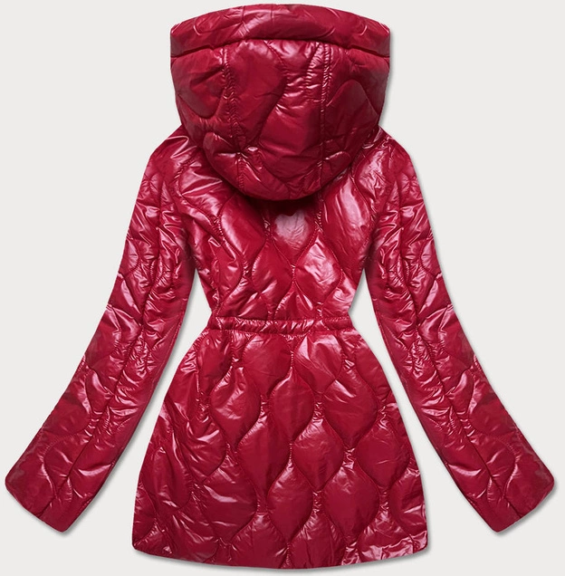 Kurtka damska z ozdobną podszewką czerwona (bh2182)