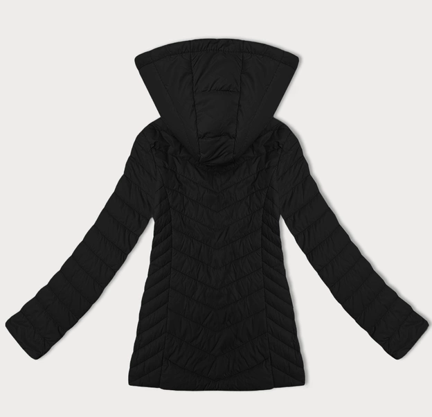 Lekka kurtka damska z odpinanym kapturem J Style czarna (16M9230-392)
