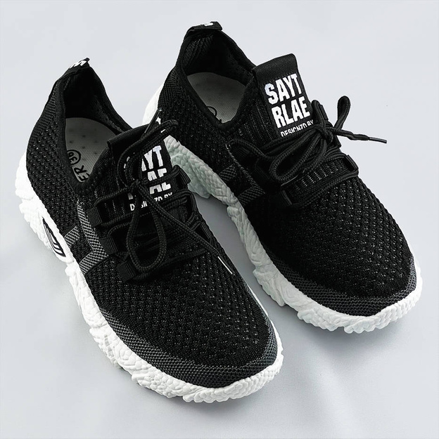 Miękkie buty sportowe damskie czarne (blx-002)
