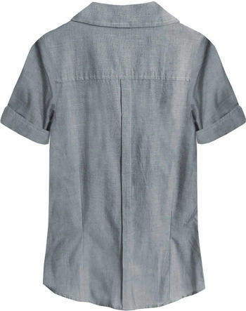 BAWEŁNIANA KOSZULA CIEMNOSZARA (1610)