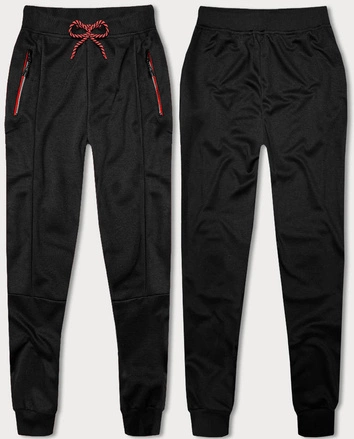 Dresy męskie z kolorowymi zamkami czarne (8K220-3)