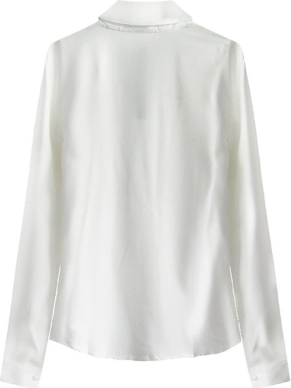 KOSZULA Z OZDOBNYM KOŁNIERZYKIEM ECRU (X6311X)