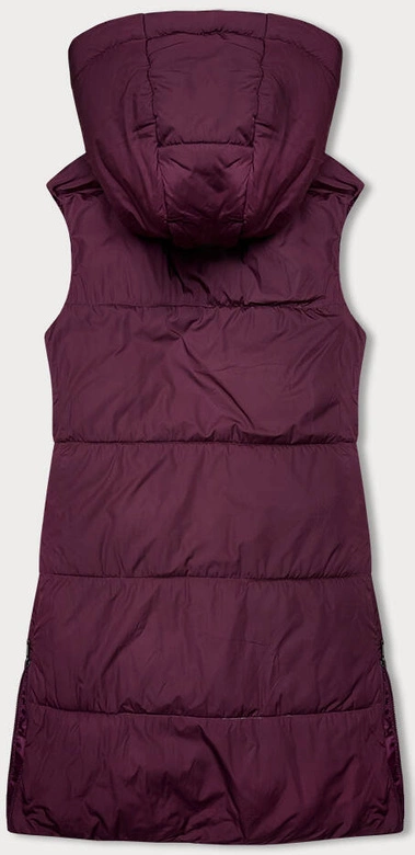 Taliowana kamizelka damska bordowa (16M9093-06)