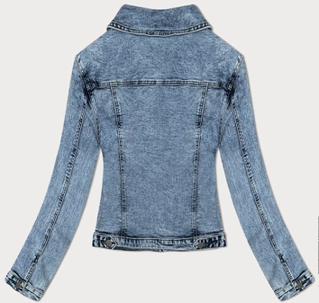 Klasyczna kurtka damska jeans niebieska (W025-B)