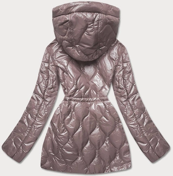 Kurtka damska z ozdobną podszewką cappuccino (bh2182)