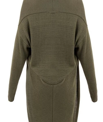 DŁUGI SWETER Z KOŁNIERZEM KHAKI (SW88)