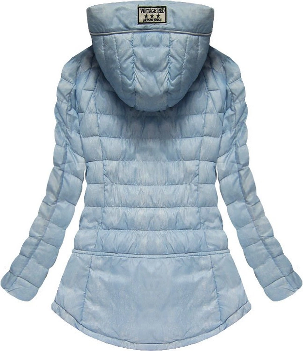 KURTKA IMITUJĄCA JEANS BŁĘKITNA (W568)