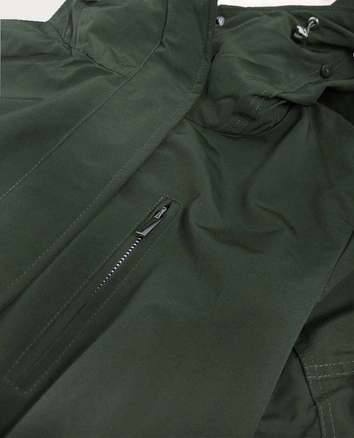 DAMSKA PARKA ZIMOWA KHAKI (W379BIG)