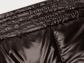 Gruba dwustronna kurtka zimowa damska brąz-ecru (V768g)