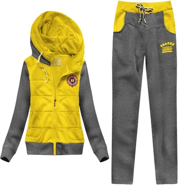 DRES DAMSKI ŻÓŁTO-GRAFITOWY (D978)