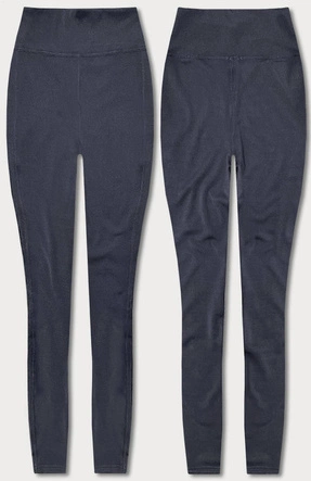 Legginsy damskie z ozdobnymi szwami granatowe (54460)