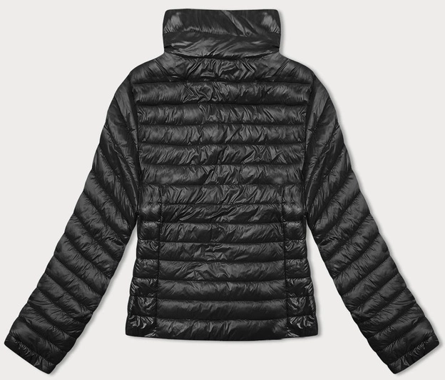 Pikowana kurtka damska ze stójką J Style czarna (16M9130-392)