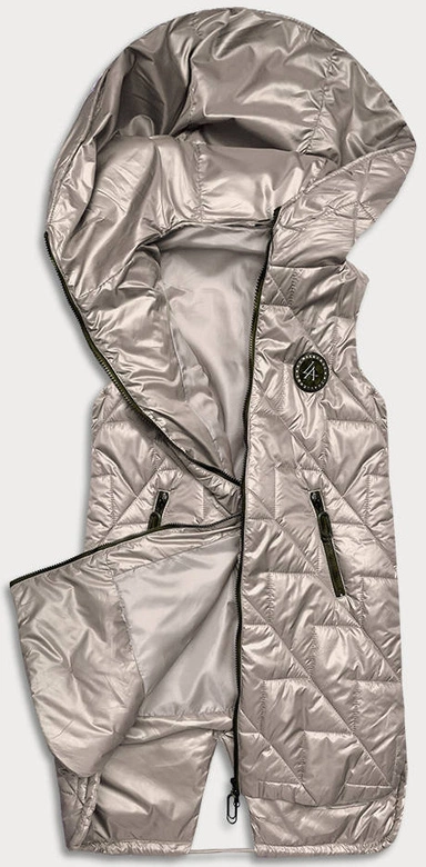 PIKOWANA KAMIZELKA DAMSKA KAKAO (B8127-12)