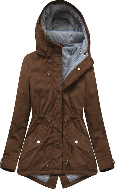 KURTKA TYPU PARKA BRĄZOWA (B2664)