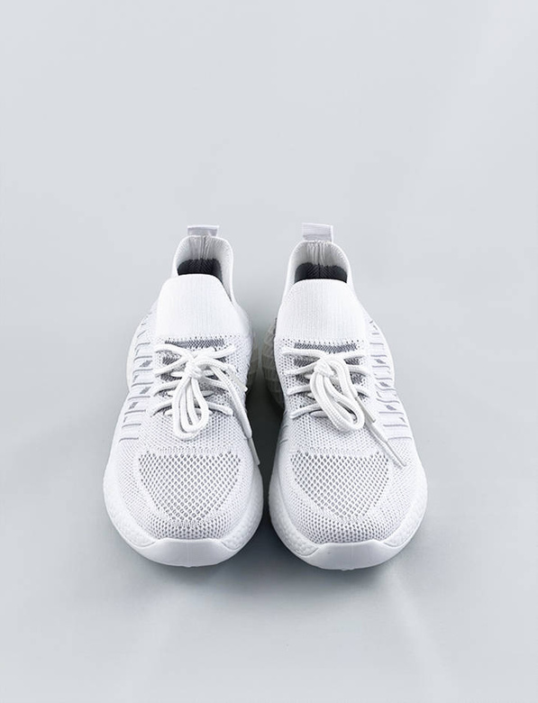 Ażurowe sneakersy damskie białe (jy21-2)